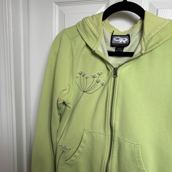 Outdoor Research Lime Green Full Zip Sweatshirt Size Medium - Picture 2 of 9